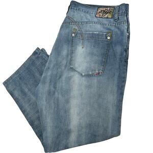 Vintage y2k Men's COOGI Light Wash Wide Leg Baggy Blue Denim Jeans W40xL28